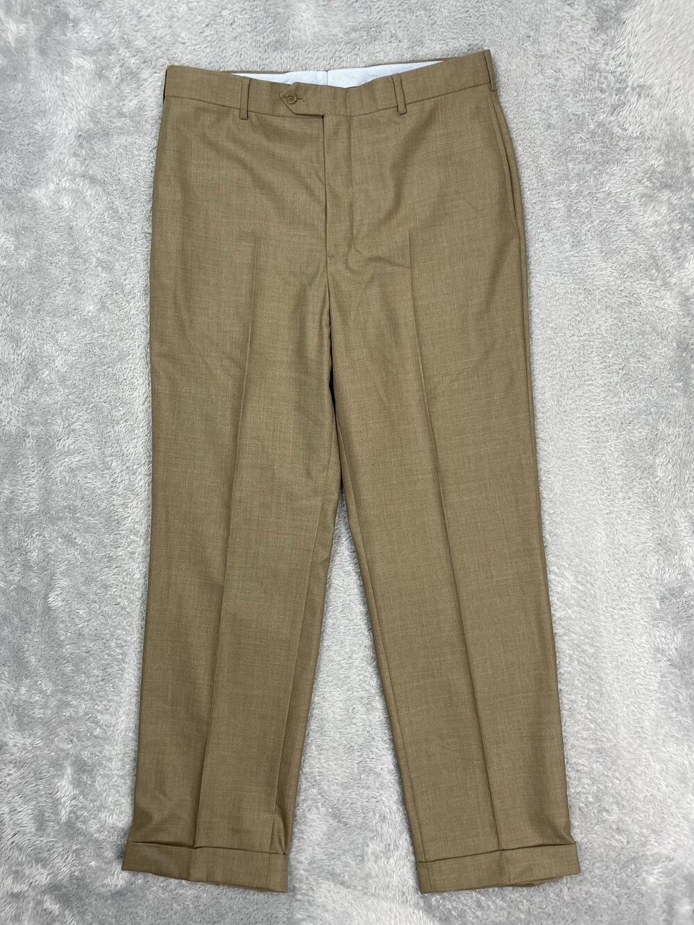 Brooks Brothers Country Club Dress Pants Mens 37* Brown Classic Fit Wool